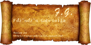 Fésüs Gabriella névjegykártya