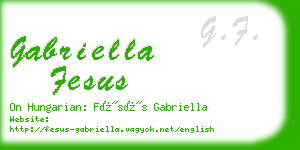 gabriella fesus business card